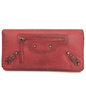BALENCIAGA The City Leather Long Bifold Wallet /1F7565